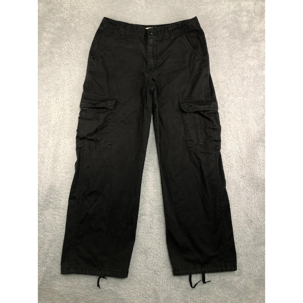 Levi's Cargo Pants Women's 30x28.5 (Tag 28x30) Black 94 Baggy